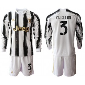 Jalkapallo Pelipaidat Juventus Giorgio Chiellini 3 Lasten Kotipaita 2020-2021 Pitkähihainen